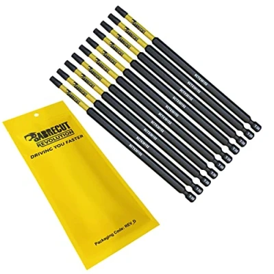 Image of 10 x SabreCut SCTX30152_10 152mm T30 TX30 Magnetic Impact Screwdriver Driver Bits Set Torx Heavy Duty Compatible with Dewalt Milwaukee Bosch Makita and More