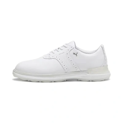 Image of Puma Golf Avant shoes, Men&#039;s, Size: 6.5, White/ash gray Leather