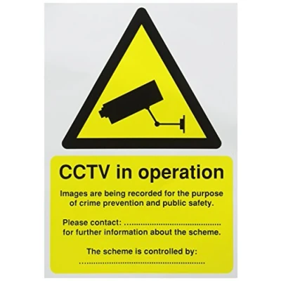 Image of Warning Sign Data Protection Act Compliant Self Adhesive A5