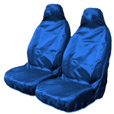 Image of Carseatcover UK® Heavy Duty BLUE WATERPROOF Car Seat Cover Protectors AIRBAG SAFE for Front Seats