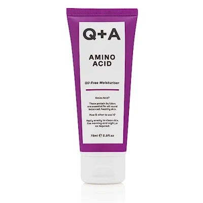 Image of Q+A Amino Acid Oil Free Moisturiser with L Arginine, Glycerin, and Niacinamide Hydrates, Rebalances, Promotes Clearer Complexion Lightweight Formula for Healthy Skin Glow (75ml)