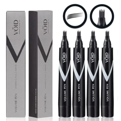 Image of VOID Homme Beard Pen Filler for Men (Pack of 4) Instant &amp; Pencil, Easy Liner, Filling Kit Marker, Waterproof (Light Brown)