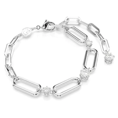 Image of Swarovski Constella bracelet, White, Rhodium plated