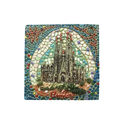 Image of 3D Mosaic Barcelona Spain Refrigerator Fridge Magnet Tourist Souvenirs Handmade Resin Craft Magnetic Stickers Home Kitchen Decoration Travel Gift