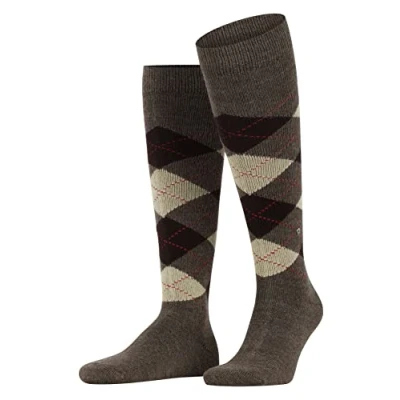 Image of 1 Pair Light Brown Preston Soft Acrylic Knee High Socks Men&#039;s 6.5 11 Mens Burlington