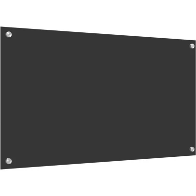 Image of vidaXL Dark Grey Kitchen Backsplash 90x50x0.6 cm Tempered Glass