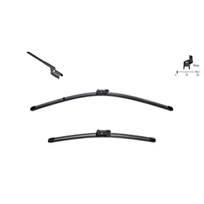 Image of 1852939, 1853024, 1880029, 1880030, 1949449 Wiper blade SWF VisioFlex, ORIGINAL VISIOFLEX SET 119460 FORD: Transit Mk7 Van