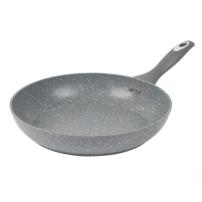 Image of Salter BW02764G Marblestone 28 cm Frying Pan Non Stick, Healthy Marble Effect Pan, PFOA Free, Corrosion Resistant Forged Aluminium, Suitable For All Cooking Hobs, Dishwasher Safe, Stay Cool Handle