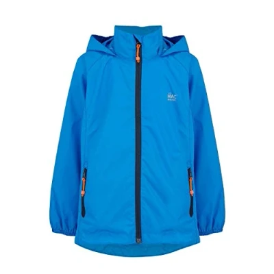Image of Mac in a Sac Mini Origin II Packable Waterproof Jacket for Boys &amp; Girls Lightweight and Breathable Raincoat that Packs into its own Bag Ocean Blue 8 10 Years