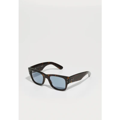 Image of Ray Ban Unisex RB0840S MEGA WAYFARER 902/56 Sunglasses Acetate Turtle Blue Squared Normal