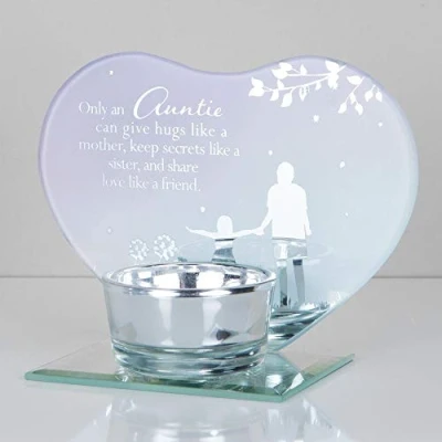 Image of Reflections Auntie Tea Light Holder from The Heart Only an Auntie., 5017224796713, Pink