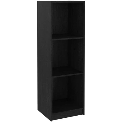 Image of vidaXL Book Cabinet/Room Divider Black 36x33x110 cm Solid Pinewood