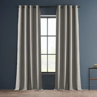 Image of HPD Half Price Drapes Grommet Linen Curtains 120 Inches Long Room Darkening for Bedroom &amp; Living (1 Panel), 50W x 120L, Clay