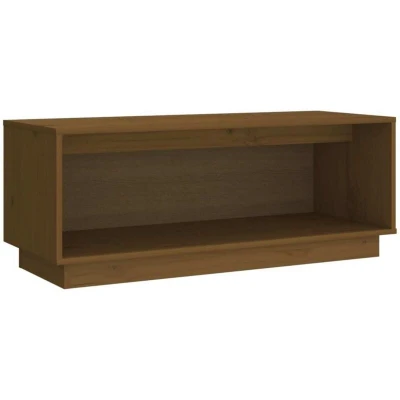 Image of vidaXL TV Cabinet Honey Brown 90x35x35 cm Solid Wood Pine