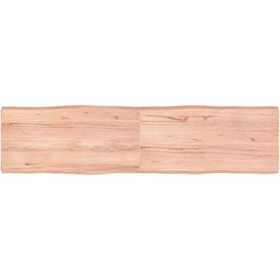 Image of vidaXL Table Top Light Brown 160x40x(2 6)cm Treated Solid Wood Live Edge