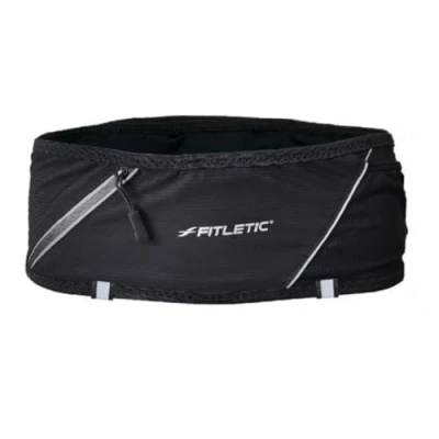Image of Fitletic Phone Holder Bum Bag Lightweight and Sleek Running Belt with Adjustable Strap Unisex Mini Waist Water Bottle for Men Women Ideal Sport Outdoor Activities, Black (XS)