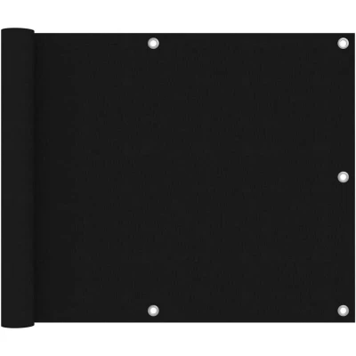 Image of vidaXL Balcony Screen Black 75x600 cm Oxford Fabric