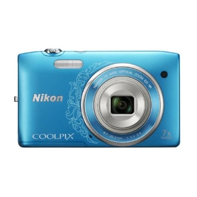 Image of Nikon COOLPIX S3500 Compact Digital Camera 20.1 Megapixels 7 x Zoom Blue (Renewed)