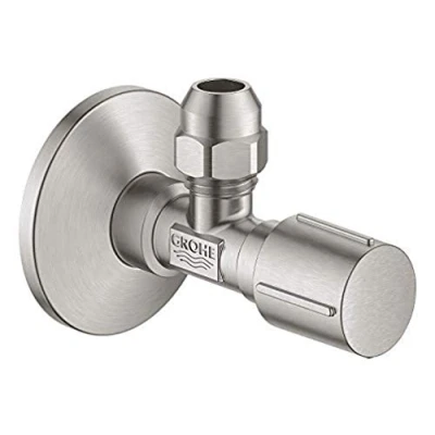 Image of GROHE Angle Valves Neutral Handle Valve 1/2&quot; Supersteel 22037DC0