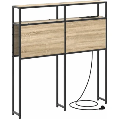 Image of vidaXL Storage Headboard Sonoma oak 80 cm Engineered wood