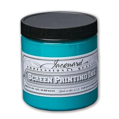 Image of Jacquard Professional Water Based Screen Printing Ink 8oz Turquoise