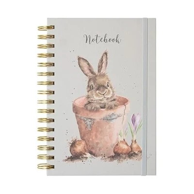 Image of Wrendale Designs Rabbit The Flower Pot A5 Notebook