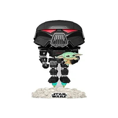 Image of Funko Pop! Star Wars: Mandalorian Dark Trooper With Child Glow In the Collectable Vinyl Figure Gift Idea Official Merchandise Toys for Kids &amp; Adults
