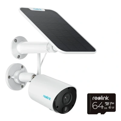 Image of Reolink Argus Series B320 2K WiFi Security Camera with Solar Panel White, White
