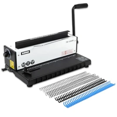 Image of RAYSON Wire Binding Machine, 34 Round Holes, 120 Sheet Binding, 3:1 Pitch, A4, TD 1200R