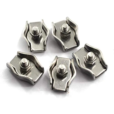 Image of M2 Wire Rope clip Clamp 304 Stainless Steel Cable （Pack of 50）