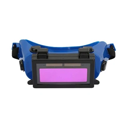 Image of Welding Goggles, Solar Auto Darkening Eye Mask Goggles Welder Protective Glasses(Blue)