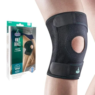 Image of OPPO Open Patella Knee Support with Stabilisers for Instability, Ligamant Injury, Sprains &amp; Strains, Arthritis, Aches Pains, Universal Sizing, Breathable Neoprene Comfort Fit