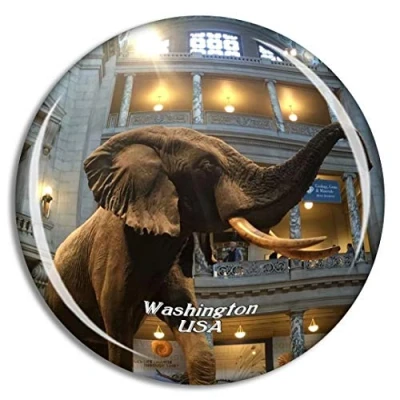 Image of Weekino USA America Smithsonian National Museum Washington Fridge Magnet Travel Souvenir City Collection 3D Crystal Glass Gift Strong Refrigerator Sticker