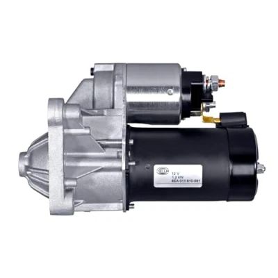 Image of 7700113627, 7711134297, 8200143045 Starter motor HELLA 8EA 011 610 991 12V 1,2kW 11 65mm RENAULT: CLIO 2, MEGANE 1, Kangoo I