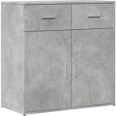 Image of vidaXL Sideboard Concrete Grey 79x38x80 cm Engineered Wood
