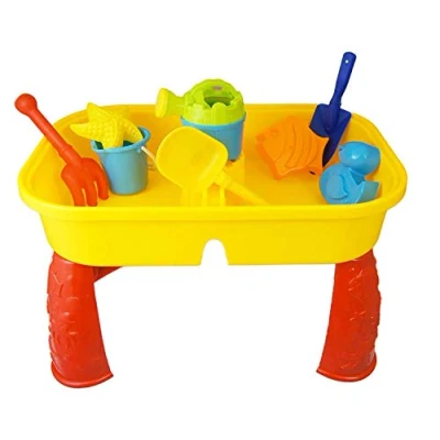 Image of Sand and Water Table Garden Sandpit Play Set Toy Watering Can Spade Bucket