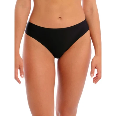 Image of Fantasie Women&#039;s Lace Ease Invisible Brazilian Thong Panties, Black, One Size