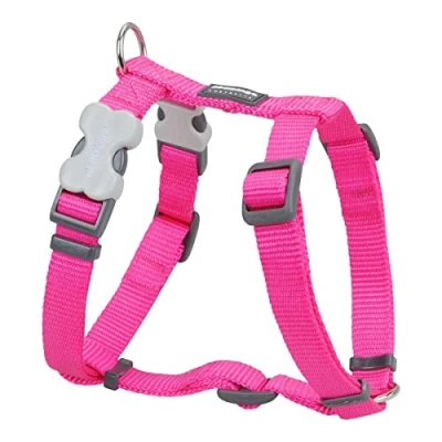 Image of Red Dingo Classic Dog Harness Plain, Hot Pink, Large 25mm