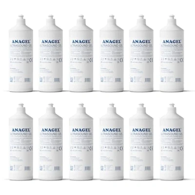 Image of Anagel Fetal Doppler Ultrasound Gel 1L (Pack of 12)