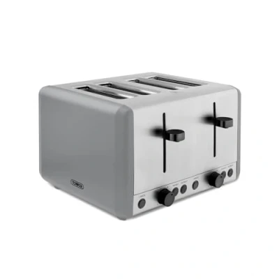 Image of Tower Sera 4 Slice Toaster With Smoked Chrome Trim Grey