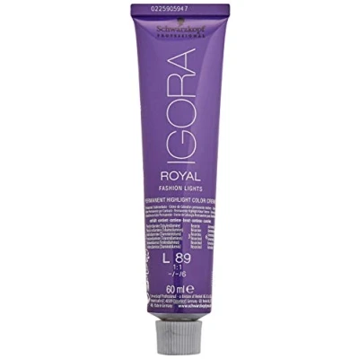 Image of Schwarzkopf Professional Igora Royal Fashion Lights Permanent Highlight Hair Colour Cream, L 89 Red Violet, 60 ml 4045787389760 (Packing May Vary)