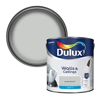 Image of Dulux Matt Emulsion Paint For Walls And Ceilings Goose Down 2. 5 Litres