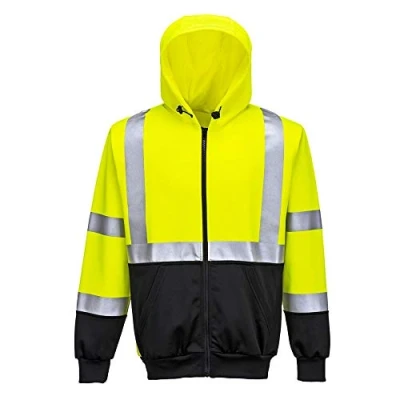 Image of Portwest Hi Vis Two Tone Zipped Hoodie, Size: L, Colour: Yellow/Black, B315YBRL