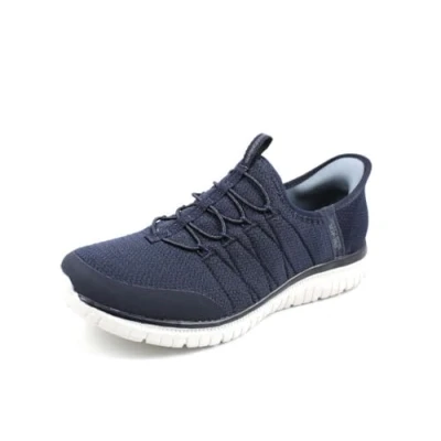 Image of Skechers HAND FREE SLIP INS: VIRTUE GLOW women&#039;s Shoes (Trainers) in Marine