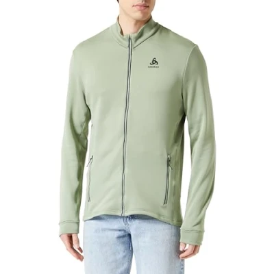 Image of Odlo Men Long sleeved shirt with zipper BERRA, matte green, M