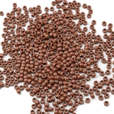Image of Gxueshan 1000 Pcs Acrylic Brownish Red Pony Beads Friendship 6x9mm Bulk for Bracelet Necklace Jewelry Making Earring Hair Braiding Kandi