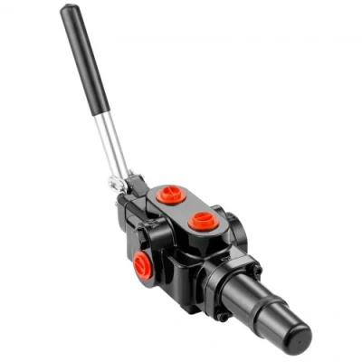 Image of VEVOR Hydraulic Log Splitter Valve 1 Spool, 25 GPM Directional Control Valve, 3626PSI Loader Joystick for Small Tractors, Loaders,