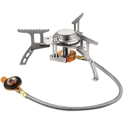 Image of raxter Camping Stove Gas Portable, with Piezo Ignition, Cooker Burner, for Outdoor, Picnic, Hiking, Foldable, 3000W Power