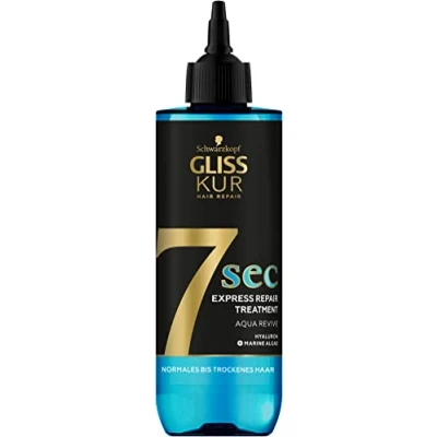 Image of Gliss Kur 7 Sec Express Repair Aqua Revive (200 ml), Hair Treatment, Provides Extra Dose of Moisture and Healthy Shine in Just Seconds
