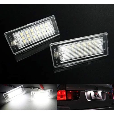 Image of RZG 2x LED Licence Number Plate Light White Canbus For 2003 11 E83 X3 2000 06 E53 X5